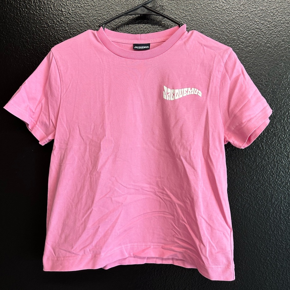 Jacquemus DESIGNER pink cropped tee-shirt